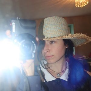 David and Young Straw Hat